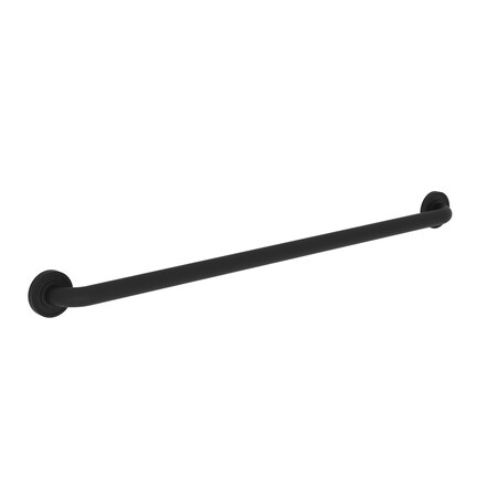 Newport Brass 39" L, Two Post, Solid Brass, 36" Grab Bar in Flat Black, Flat Black 1020-3936/56